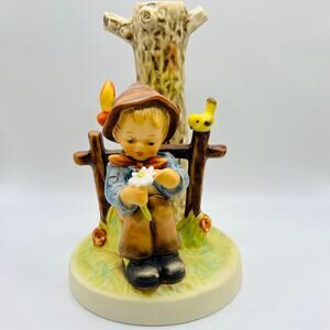 Hummel Figurine Candle Holder 678 "She Loves Me Not" Figurine 6.25" Signed
